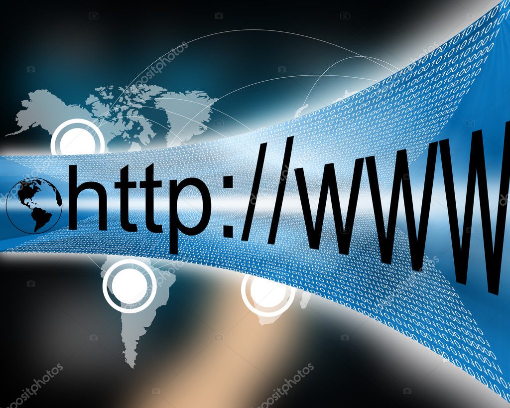 Icone di collegamenti web su sfondo blu