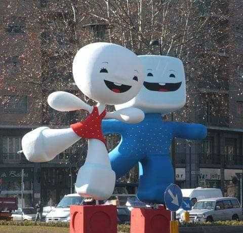 Pupazzi delle mascotte ufficiali di Torino 2006